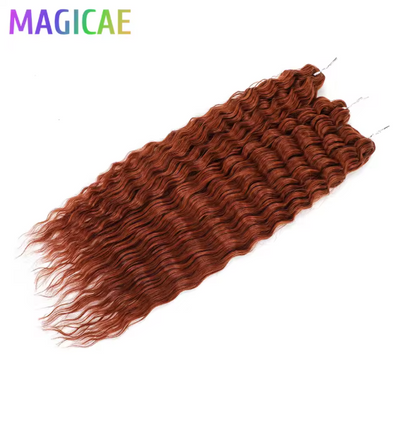 Magicae 3Pcs 300Grams 24Inches Ariel Deep Water Wave Hair (Braid or Twist)