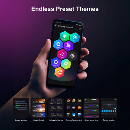 20M Permanent Outdoor Lights Smart RGBIC LED Eaves Lights with App/Remote Control Full House Flashing Lighting Christmas  Decor