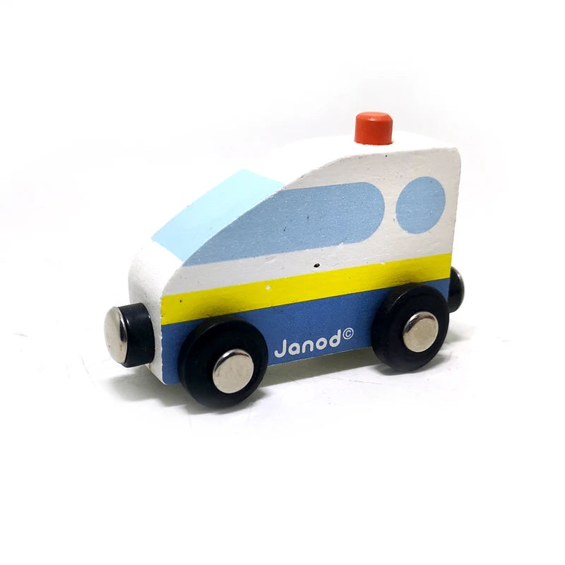 Car Toy,Wooden Train Magnetic Link Can Be Connected To Wooden Train Set Track Toy Children's Puzzle Hand Push Toy Car,W09