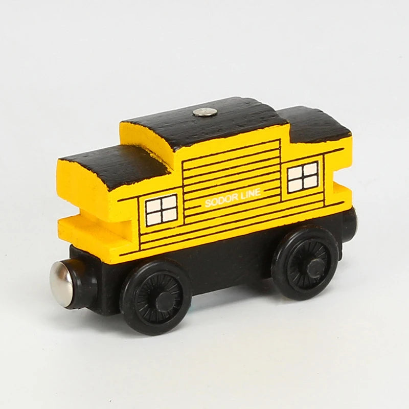 Car Toy,Wooden Train Magnetic Link Can Be Connected To Wooden Train Set Track Toy Children's Puzzle Hand Push Toy Car,W09
