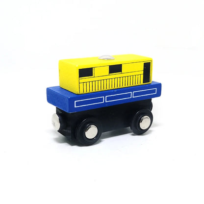 Car Toy,Wooden Train Magnetic Link Can Be Connected To Wooden Train Set Track Toy Children's Puzzle Hand Push Toy Car,W09