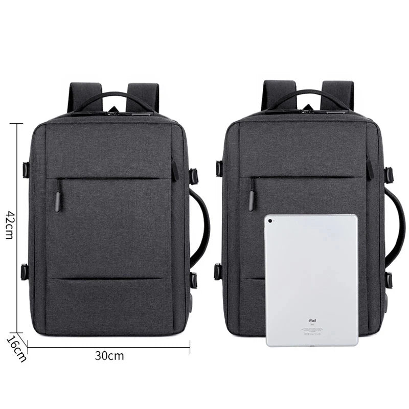 Men Large Capacity Backpack USB Charging Male Laptop Bagpack Waterproof Business Travel Back Pack Luggage Bag Mochila