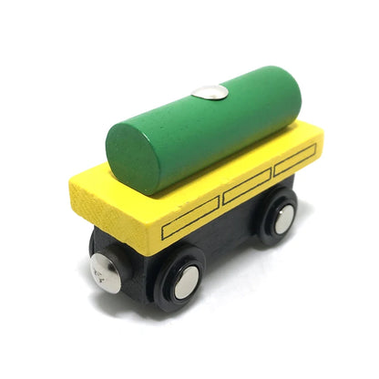 Car Toy,Wooden Train Magnetic Link Can Be Connected To Wooden Train Set Track Toy Children's Puzzle Hand Push Toy Car,W09