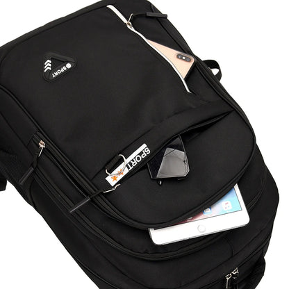Minimalist Large Capacity Backpacks Men's Waterproof Oxford Commute School Backpack Business Casual Multiple Pockets Travel Bag