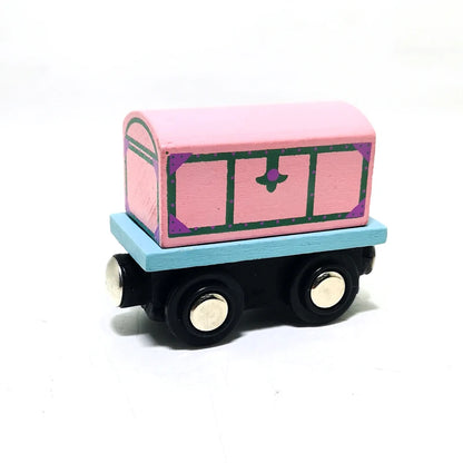 Car Toy,Wooden Train Magnetic Link Can Be Connected To Wooden Train Set Track Toy Children's Puzzle Hand Push Toy Car,W09
