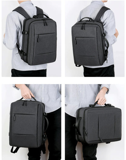 Men Large Capacity Backpack USB Charging Male Laptop Bagpack Waterproof Business Travel Back Pack Luggage Bag Mochila