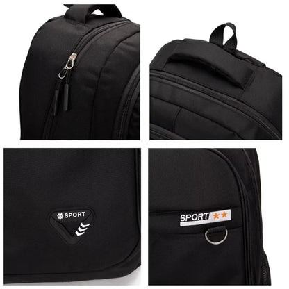 Minimalist Large Capacity Backpacks Men's Waterproof Oxford Commute School Backpack Business Casual Multiple Pockets Travel Bag