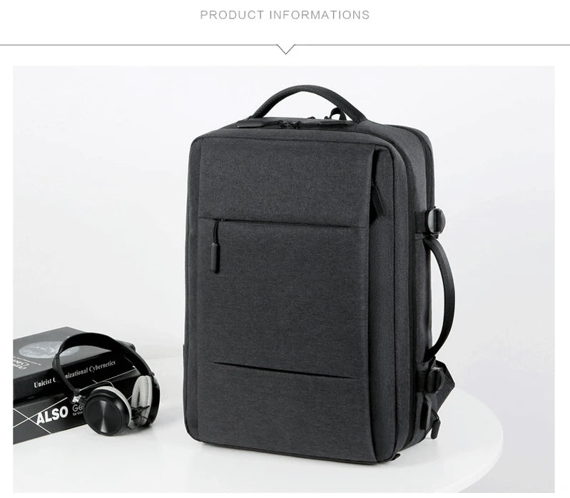 Men Large Capacity Backpack USB Charging Male Laptop Bagpack Waterproof Business Travel Back Pack Luggage Bag Mochila