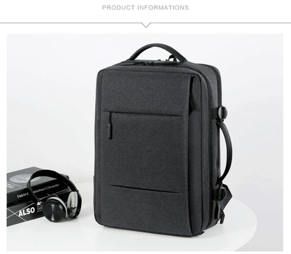 Men Large Capacity Backpack USB Charging Male Laptop Bagpack Waterproof Business Travel Back Pack Luggage Bag Mochila