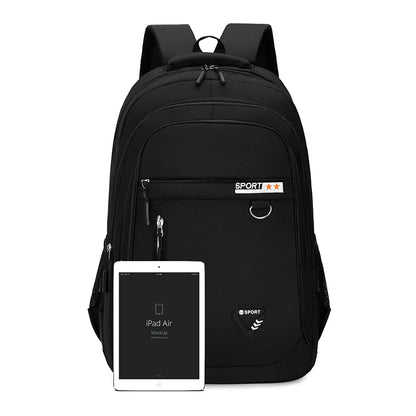 Minimalist Large Capacity Backpacks Men's Waterproof Oxford Commute School Backpack Business Casual Multiple Pockets Travel Bag