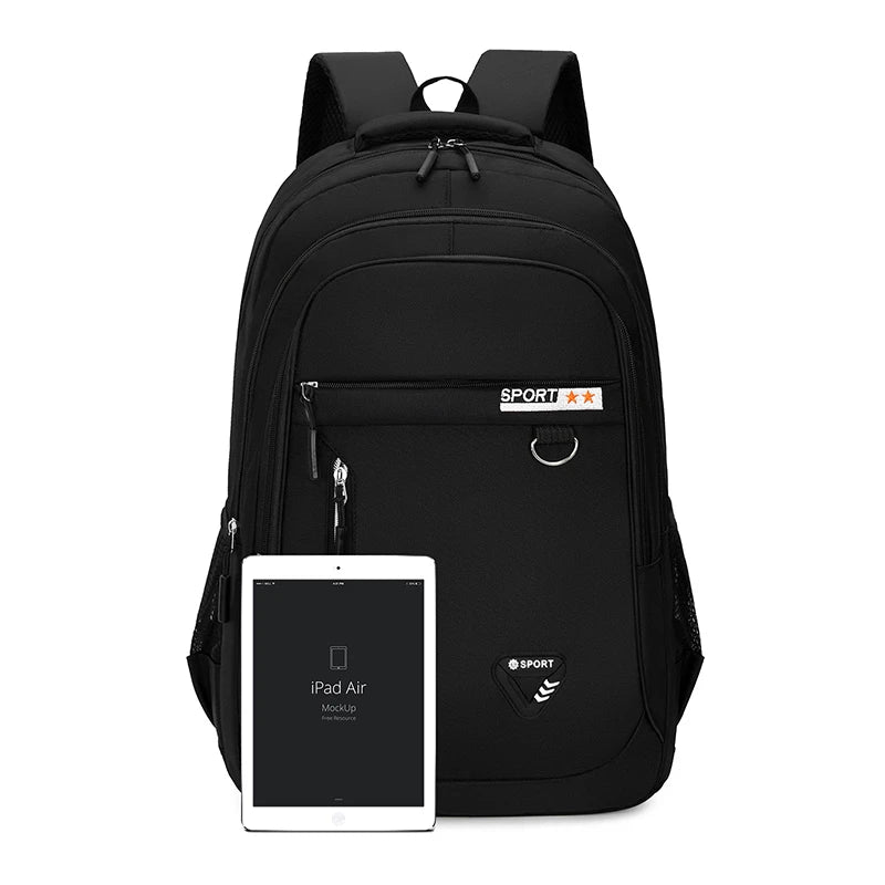 Minimalist Large Capacity Backpacks Men's Waterproof Oxford Commute School Backpack Business Casual Multiple Pockets Travel Bag