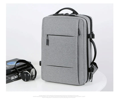 Men Large Capacity Backpack USB Charging Male Laptop Bagpack Waterproof Business Travel Back Pack Luggage Bag Mochila