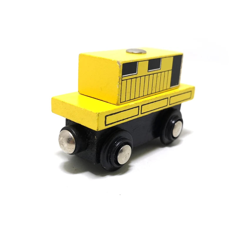 Car Toy,Wooden Train Magnetic Link Can Be Connected To Wooden Train Set Track Toy Children's Puzzle Hand Push Toy Car,W09