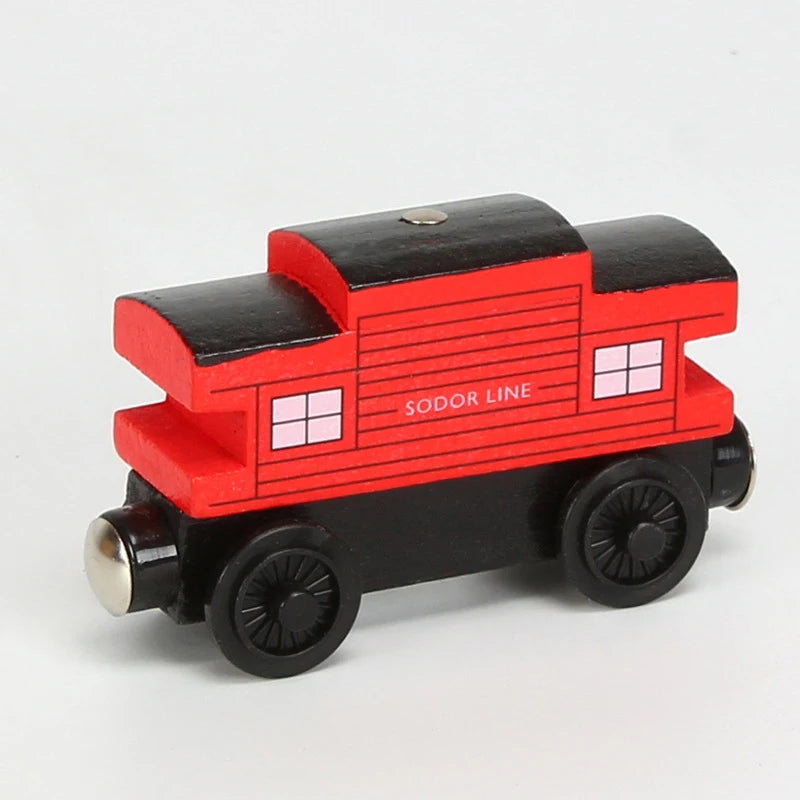 Car Toy,Wooden Train Magnetic Link Can Be Connected To Wooden Train Set Track Toy Children's Puzzle Hand Push Toy Car,W09