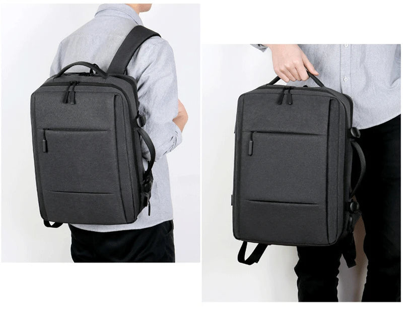 Men Large Capacity Backpack USB Charging Male Laptop Bagpack Waterproof Business Travel Back Pack Luggage Bag Mochila