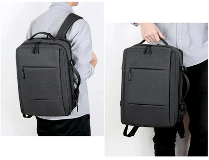 Men Large Capacity Backpack USB Charging Male Laptop Bagpack Waterproof Business Travel Back Pack Luggage Bag Mochila