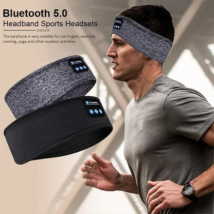 Xioami Bluetooth 5.0 Earphones Sports Sleeping Headband Elastic Wireless Headphones Music Eye Mask Noise Cancellation Headset