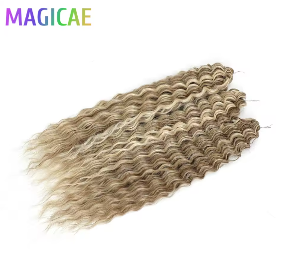 Magicae 3Pcs 300Grams 24Inches Ariel Deep Water Wave Hair (Braid or Twist)