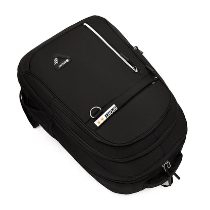 Minimalist Large Capacity Backpacks Men's Waterproof Oxford Commute School Backpack Business Casual Multiple Pockets Travel Bag