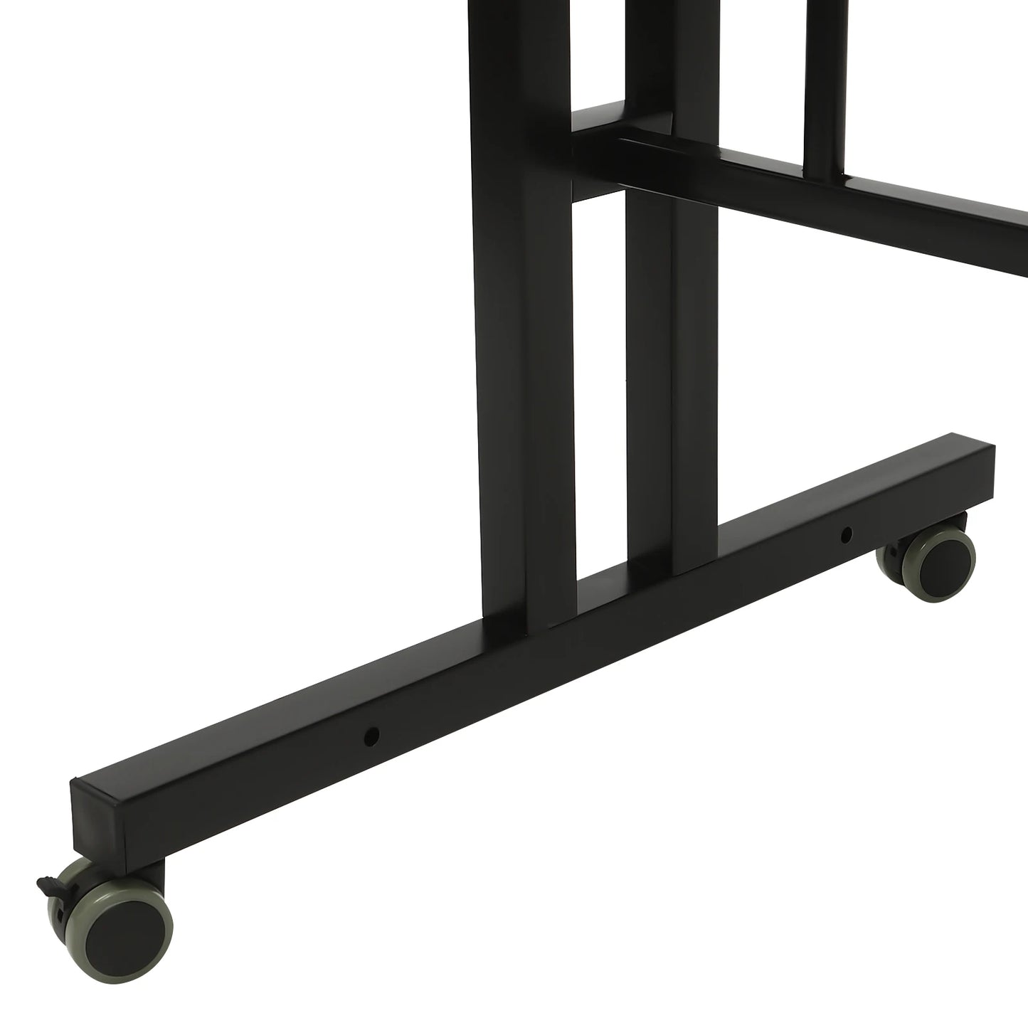 Small Adjustable Standing Desk with Wheels Home Office Workstation,Portable Rolling Desk Laptop Cart for Standing or Sitting