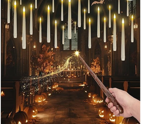 SnatchMagic! Floating LED Candles (12 pack) (with Wand)