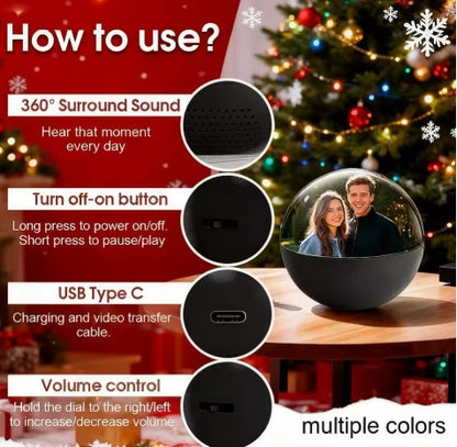 Magic Sphere Christmas Video Ornament
