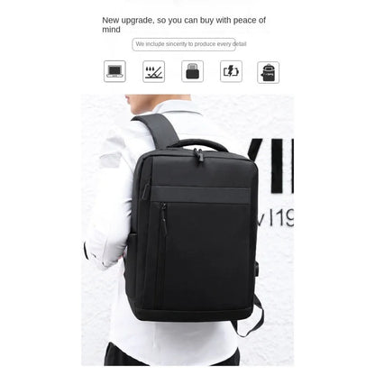 Business Laptop Backpack Large Capacity Multifunctional Usb Charging Waterproof Film Backbag Casual Shoulder Bag For Men