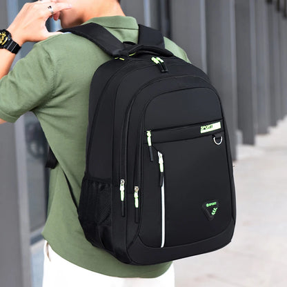 Minimalist Large Capacity Backpacks Men's Waterproof Oxford Commute School Backpack Business Casual Multiple Pockets Travel Bag