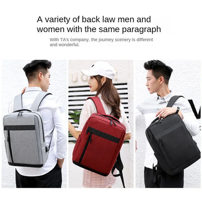 Business Laptop Backpack Large Capacity Multifunctional Usb Charging Waterproof Film Backbag Casual Shoulder Bag For Men