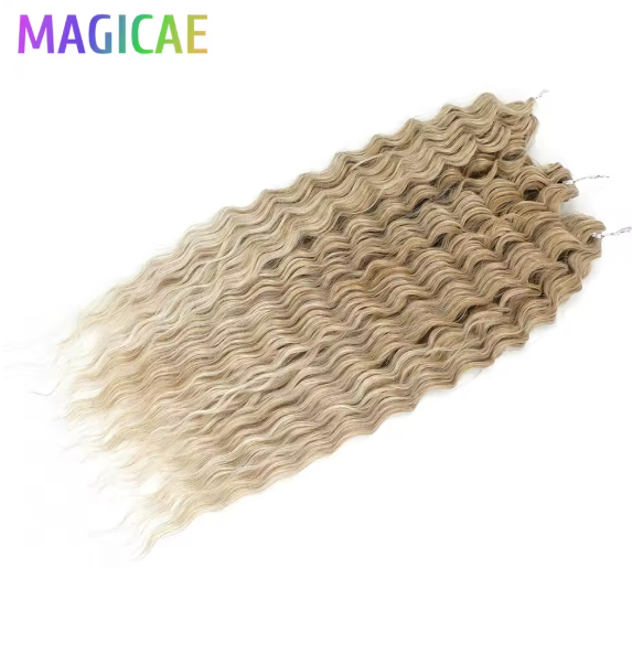 Magicae 3Pcs 300Grams 24Inches Ariel Deep Water Wave Hair (Braid or Twist)