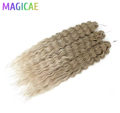 Magicae 3Pcs 300Grams 24Inches Ariel Deep Water Wave Hair (Braid or Twist)