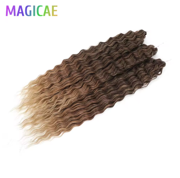 Magicae 3Pcs 300Grams 24Inches Ariel Deep Water Wave Hair (Braid or Twist)