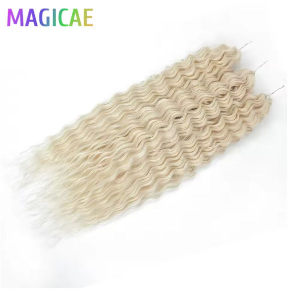 Magicae 3Pcs 300Grams 24Inches Ariel Deep Water Wave Hair (Braid or Twist)
