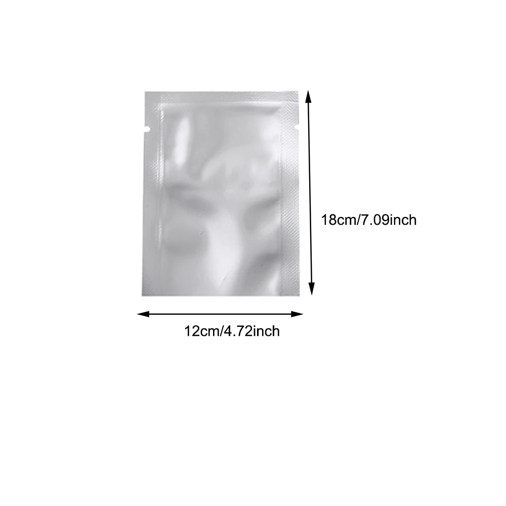 Silver Pure Aluminum Foil Package Bag Coffee Sugar Pouches Open Tops Heat Seal Vacuum Mylar Foil Bags for Spice Powder Storage