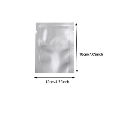 Silver Pure Aluminum Foil Package Bag Coffee Sugar Pouches Open Tops Heat Seal Vacuum Mylar Foil Bags for Spice Powder Storage