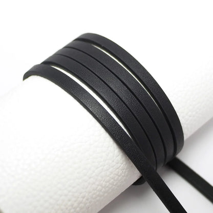 45inches Soft Faux leather cord,Fine Litchi Texture 5x2mm Leather Strips,Leather Belt Bag Handle,Waist Chain Bracelet Making