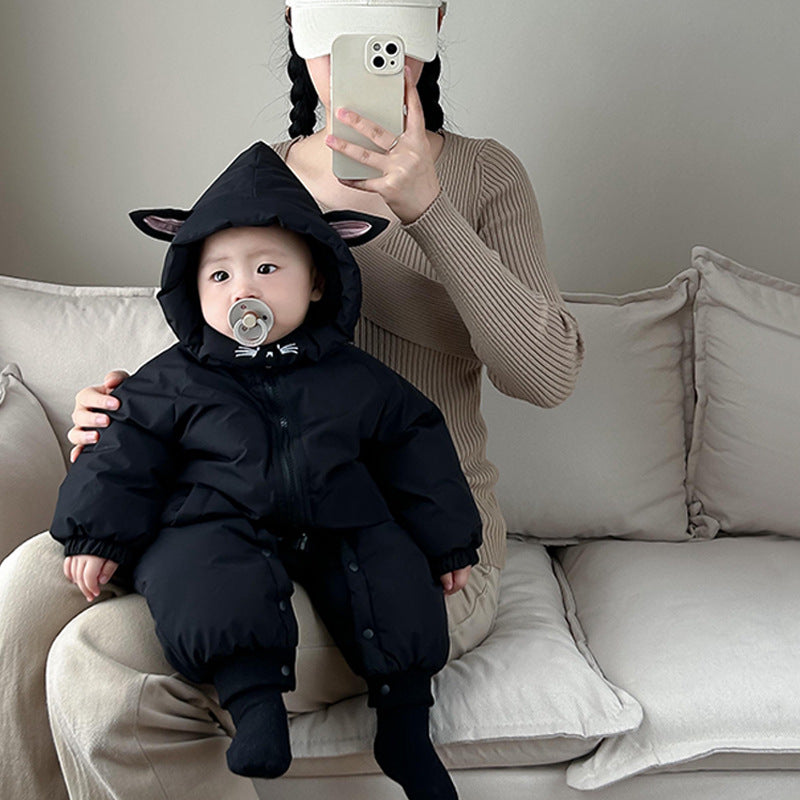 Baby Jumpsuit Baby Thick Winter Clothes