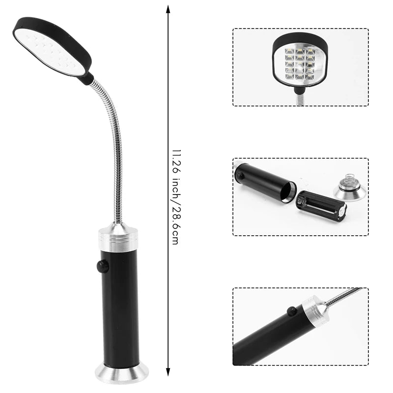 Barbecue Grill Light Magnetic Base Super-Bright Led Bbq Lights - 360 Degree Flexible Gooseneck, Weather Resistant- Pack Of 2