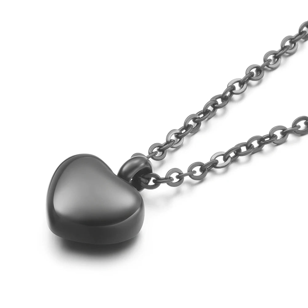 Heart Shaped Memorial Urns Necklace Human/ Pet Ash Casket Cremation Pendant 4 Colors Stainless Steel Jewelry Can Open