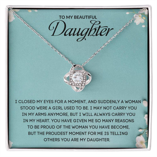 To My Beautiful Daughter | Love Knot Necklace