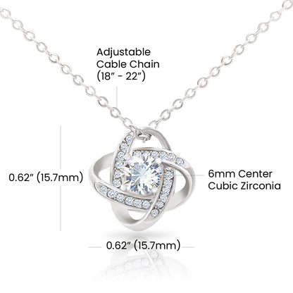 💖Special Gift for Wife, Love Knot Necklace | To My Beautiful Wife💖