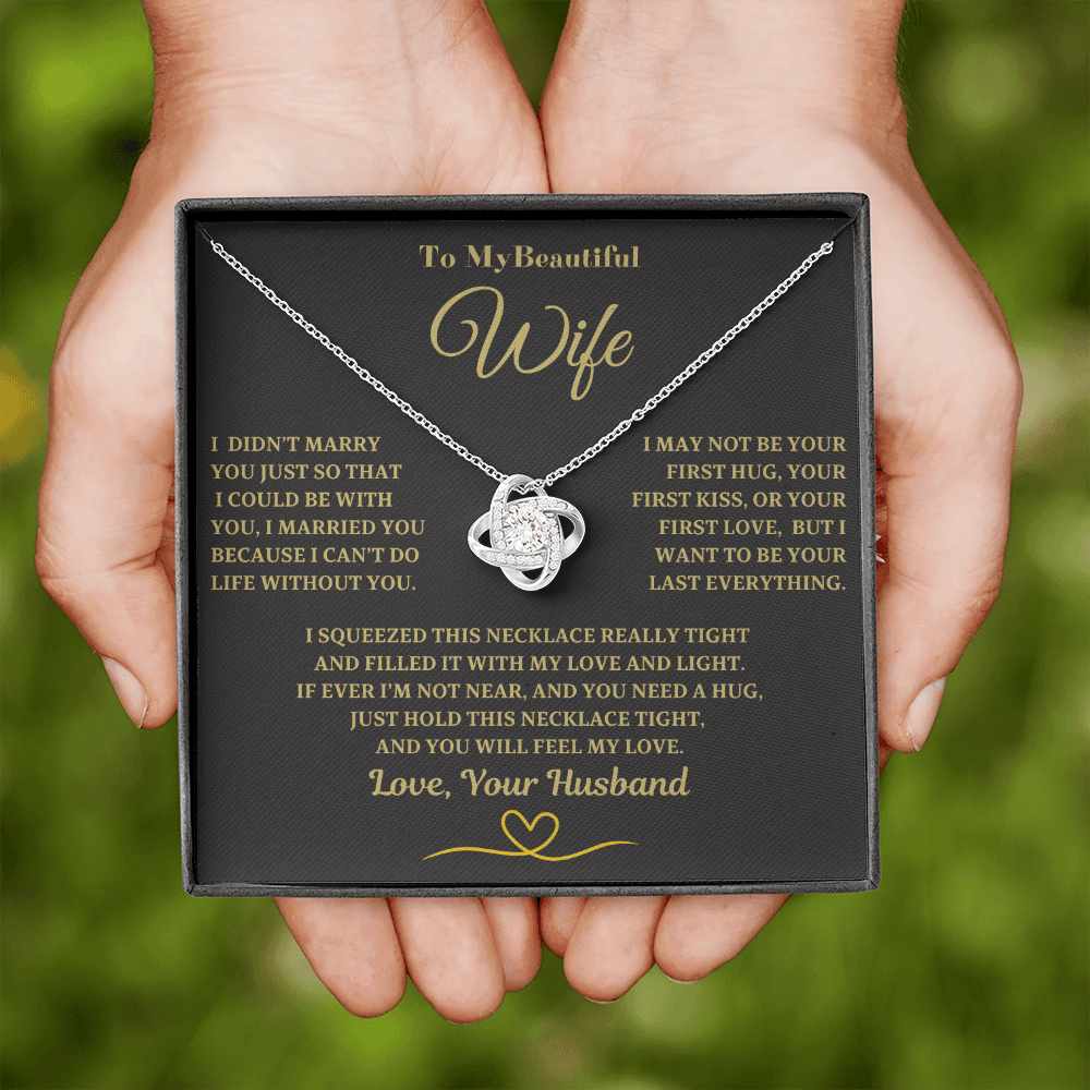 💖Special Gift for Wife, Love Knot Necklace | To My Beautiful Wife💖