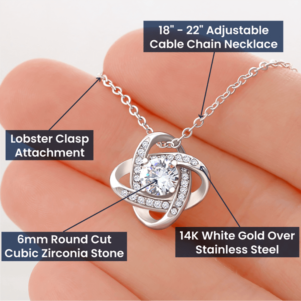 💖 Valentine's Love Knot Necklace | To My Beautiful Wife (PERSONALIZED WITH YOUR NAMES) 💖 