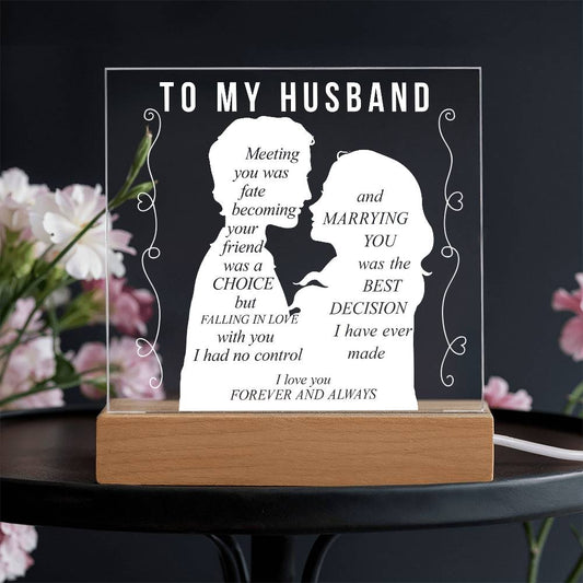 To My Husband | Square Acrylic Plaque