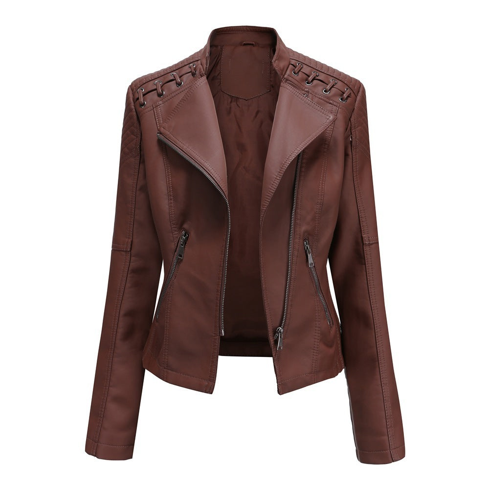 Youth Fashion European And American Women's Clothing Leather Short Jacket