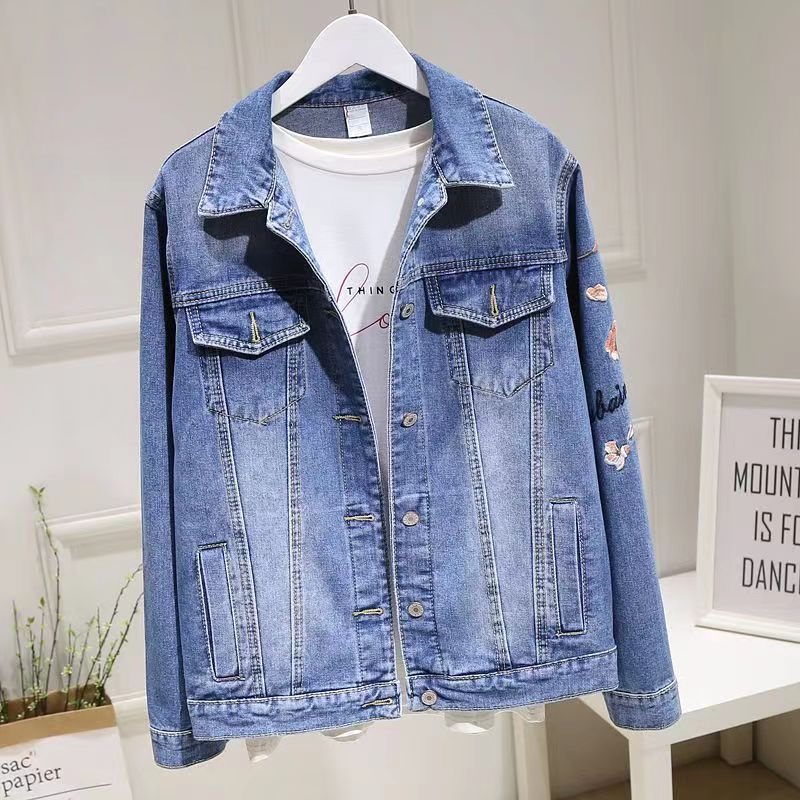 Vintage Mid-length Denim Coat