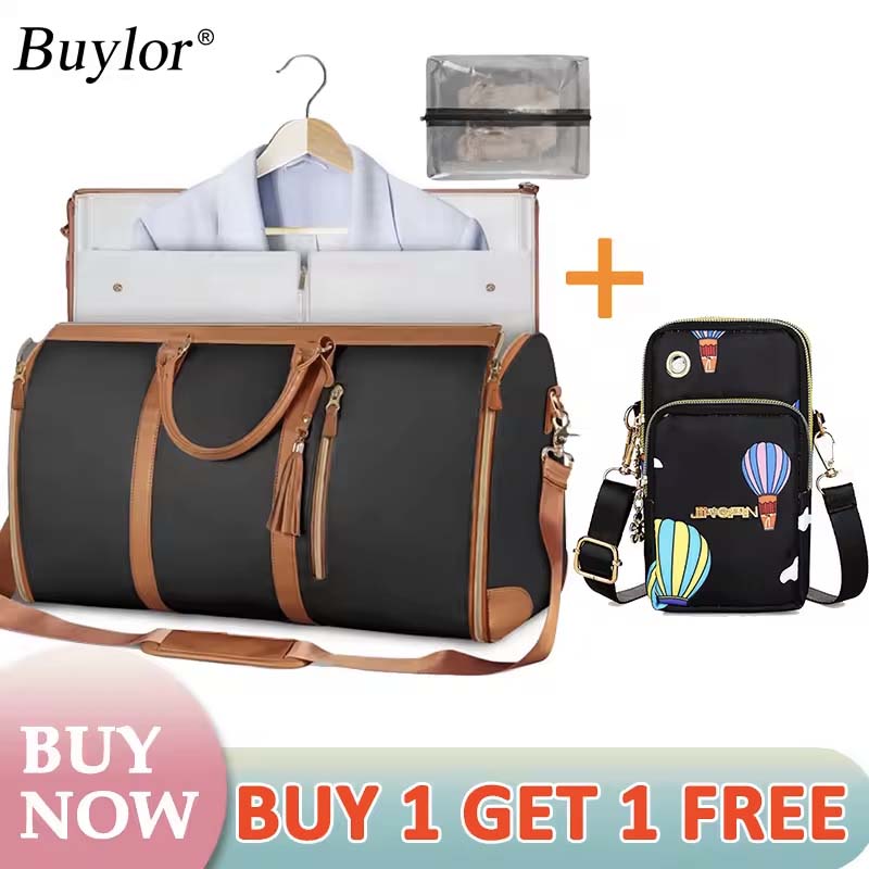 Stylish Large Capacity Duffle Bag with FREE VERSATILE TRAVEL TOTE, Waterproof, Foldable