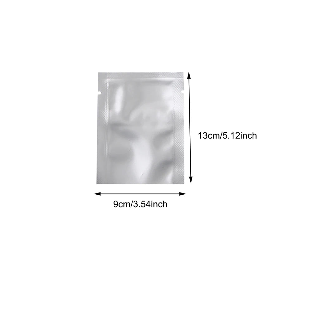 Silver Pure Aluminum Foil Package Bag Coffee Sugar Pouches Open Tops Heat Seal Vacuum Mylar Foil Bags for Spice Powder Storage