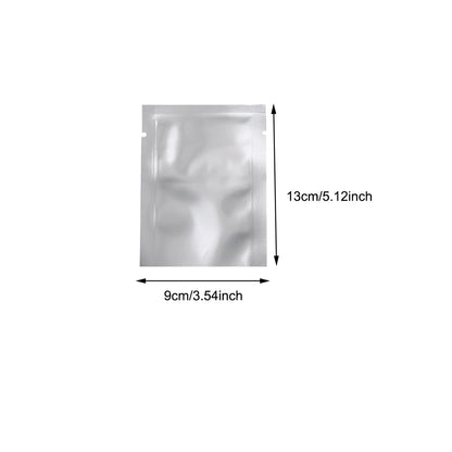 Silver Pure Aluminum Foil Package Bag Coffee Sugar Pouches Open Tops Heat Seal Vacuum Mylar Foil Bags for Spice Powder Storage