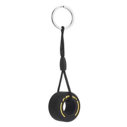 PVC Soft Rubber Tire Keychain Pendants